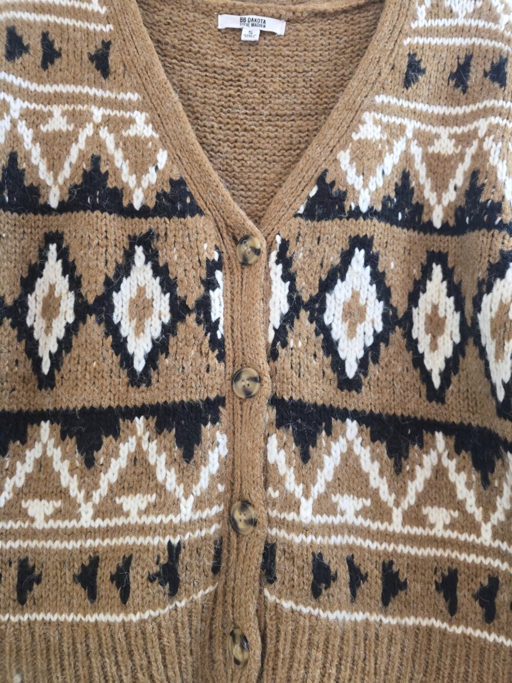 BB Dakota by Steve Madden Spice of Life Brown Cardigan - Picture 3 of 7